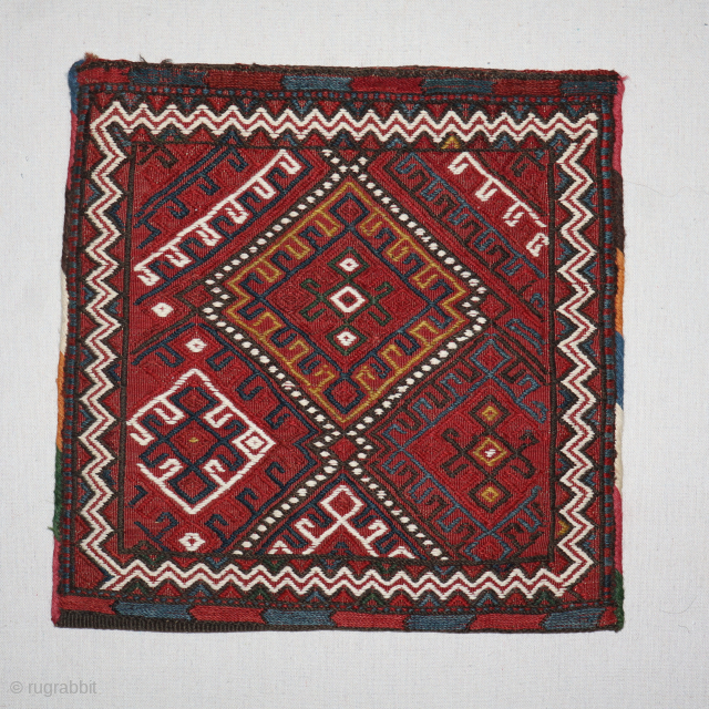A Dynamic antique Shahsavan chanteh, from the circa 1910-20 period, with an excellent range of colors and design. The piece is a great example of tribal weave with all-natural dyes and a  ...