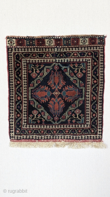 A fine Antique Afshar bagface from E.Persia, circa 1920 or before with a wonderful range of natural dyes, blues, green, and a unique design. In good condition for the age with fringe  ...