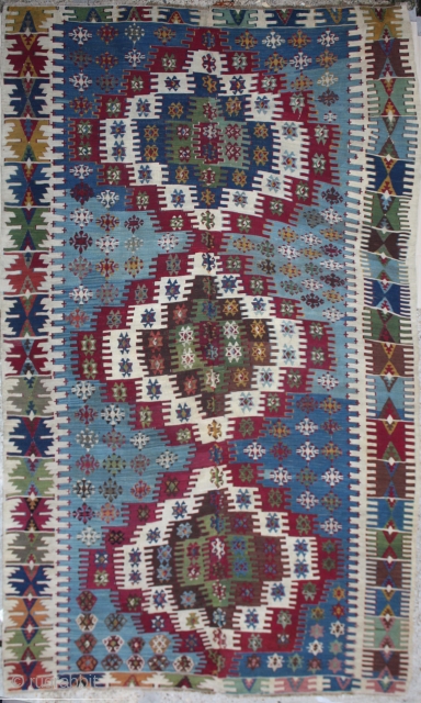 Antique Turkish Kilim


Category: 	Antique
Origin: 	Turkish
City/Village: 	Konya
Size cm: 	165 x 314
Size ft: 	5'6'' x 10'5''
Code No: 	R4344
Availability: 	In Stock
Price: 	On Request


This rug is over hundred year’s old and very good condition.   