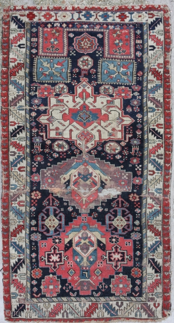 Antique Shirvan Rug


	
Category: 	Antique
Origin: 	Caucasian 
City/Village: 	Kuba
Size cm: 	83 x 163
Size ft: 	2'9'' x 5'5''
Code No: 	R5165
Availability: 	In Stock


This rug is over hundred years old and some minor damage and cut and  ...