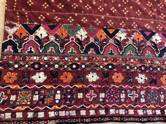 Indian textile Pair size 7 x 2                          