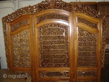  Old Islamic Hand Carved Partition                           