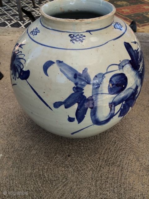 19th Century Chinese Jar excellent condition.                           