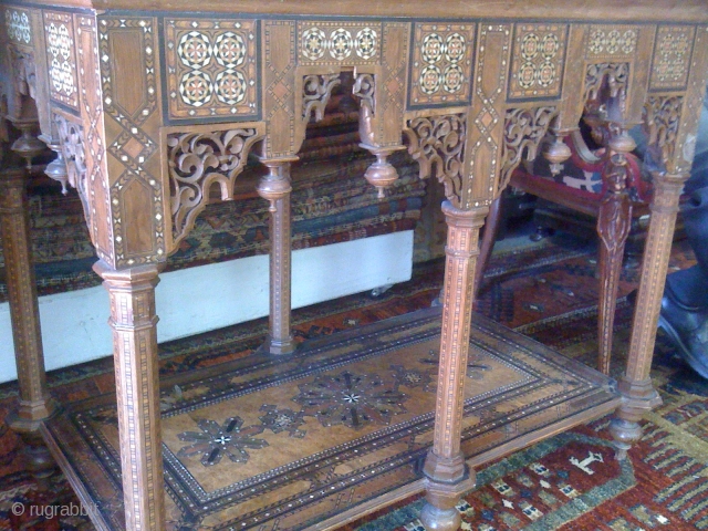 Very old Syrian Table Size: 36" x 92''                         
