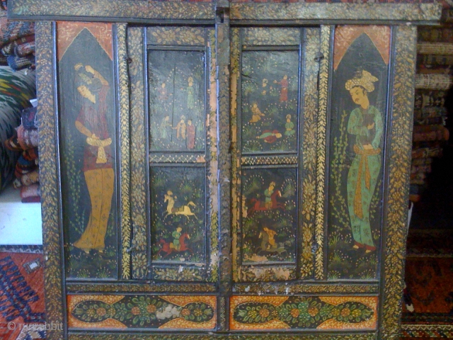 19th Century Persian door excellent condition Size: 36" L and 23''T.
                      