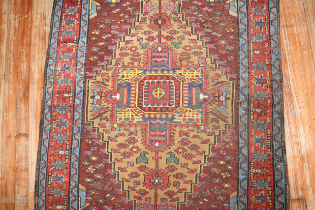Antique Nw Persian 3'4''x4'5'' Missing ends.                           