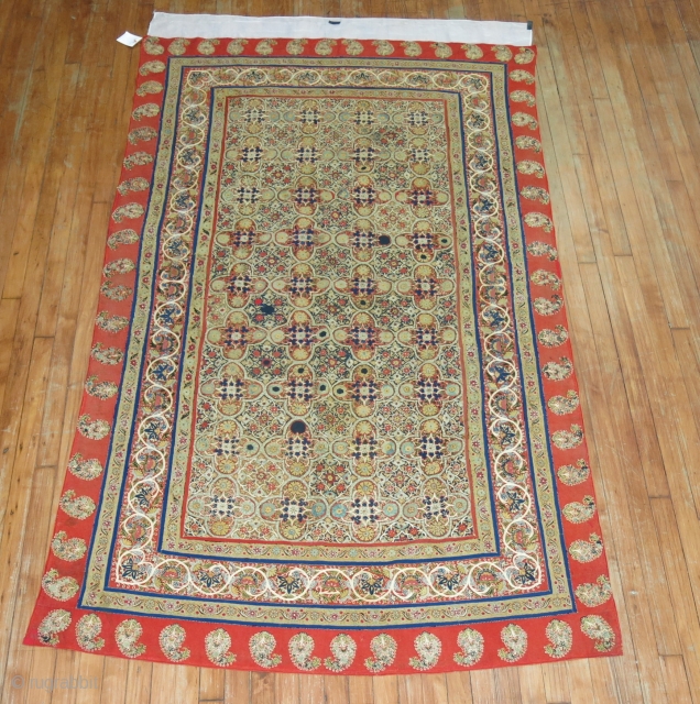 Antique Rasht Resht Textile 4'7''x7'8''.  In very good condition.  Has a little staining.                  