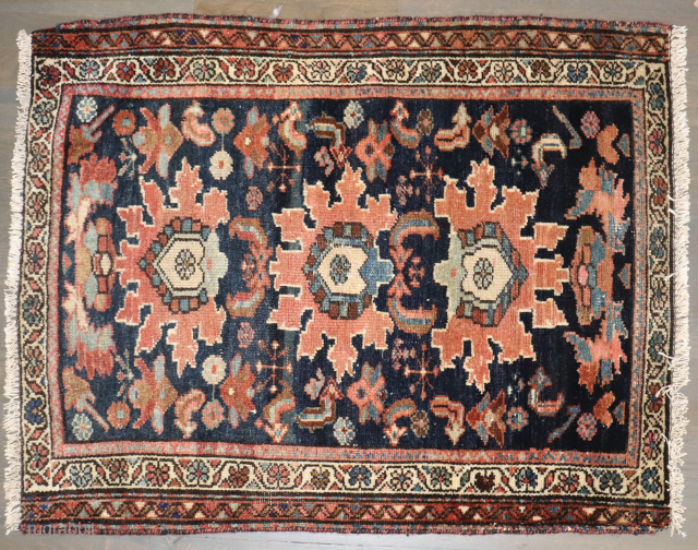 Antique Malayer 2'5''x3'3'' ends missing.                            