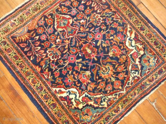 Antique Persian Kashan Size 1'9''x1'10''.  No condition issues to report.  Excellent.                    