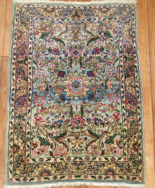 Antique Persian Kerman...  Fine Weave...  Fine colors..  Decorative.  Minor low areas.                  