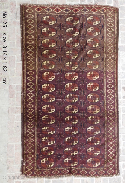 19thC Turkoman main carpet
                             