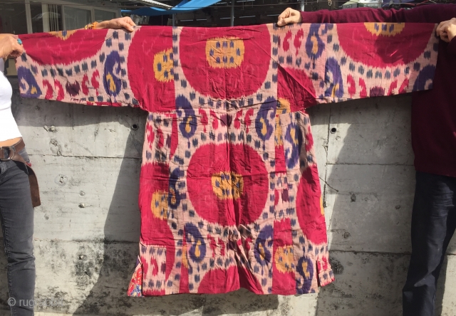 Central Asian ikat robe                             