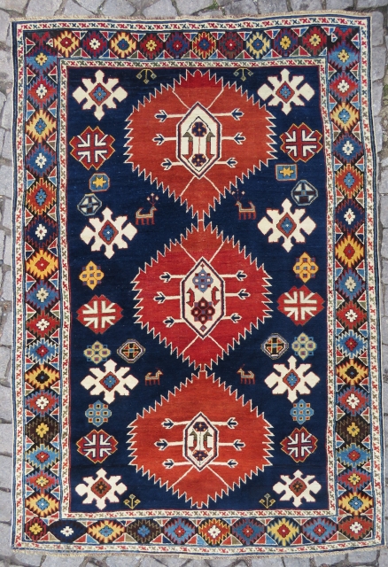 Caucassian Shirvan rug wonderful colors and very nice condition all original and size (47''x69'') 1,75x1,21 cm Circa 1900               