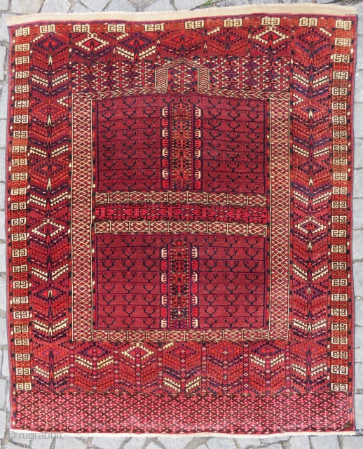 Turkoman Tekke Engsi rug very nice colors and excellent condition all original Circa 1900-1910                   