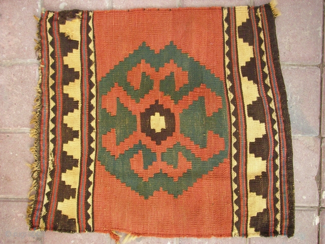 Caucasian  cradle Kilim and embroidery panel very nice colours 
                      