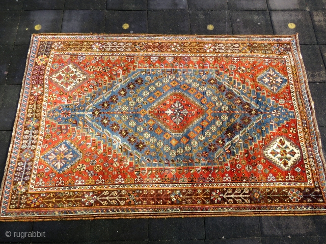 Antique Persian Shiraz very nice colors and excellent condition all original full pile  Circa 1910                 