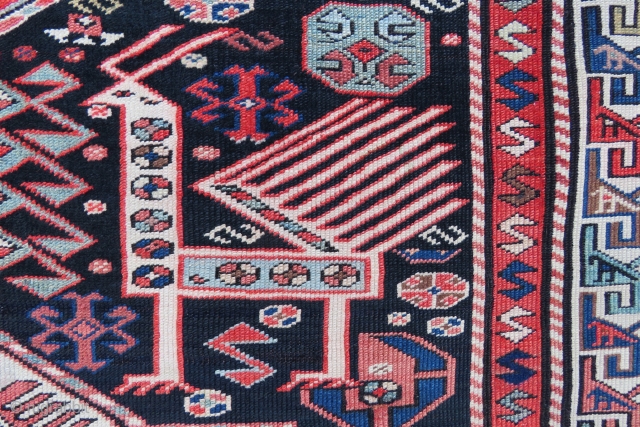 Antique Caucassian Akhistafa Rug wonderful colors and very nice condition all original size 3,25x1,35 cm ( 128'' x 53'' inches ) Circa 1880-1890          