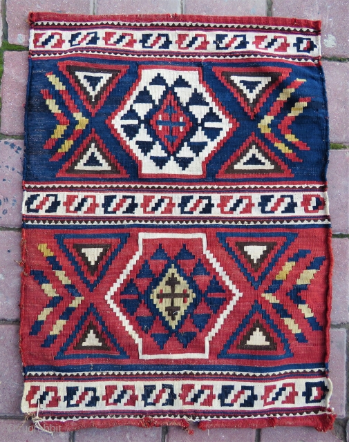 Antique shirvan baku aria panel (1) all vegetable colors and very nice condition it has some elittle  repair not much you can see on pictures and size 72x52 cm ( 28''  ...