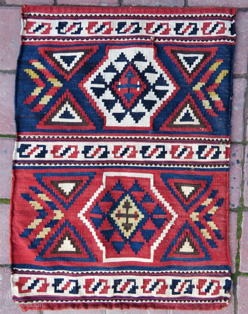 Antique shirvan baku aria panel (2) all vegetable colors and very nice condition it has some elittle repair not much you can see on pictures and size 72x52 cm ( 28'' x  ...