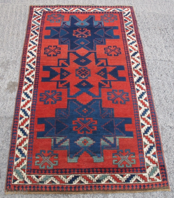 Antique Caucasian Kasak Leshgi Wonderful colours  Circa 1900 or 1910                      