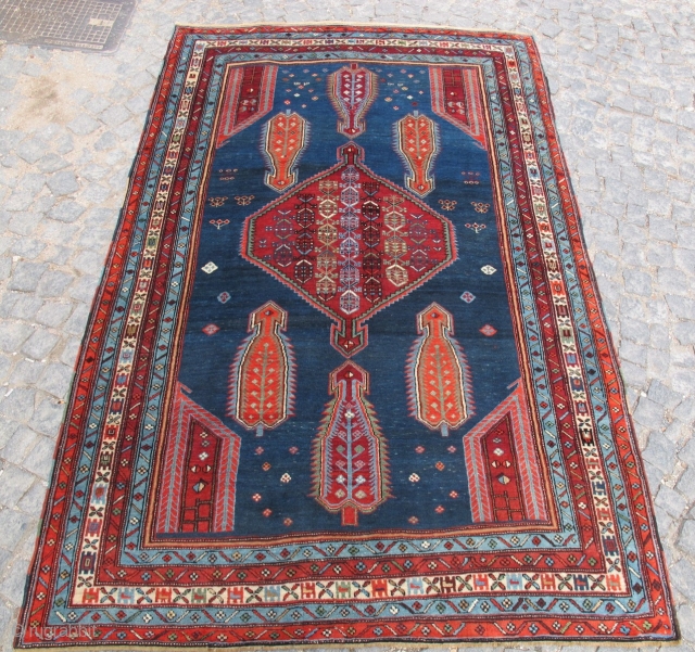 Antique Shıkly carpet circa 1900, excellent condition, wonderful colors. Size: 2,60 x 1,66 cm // 8,53" x 5,45"               