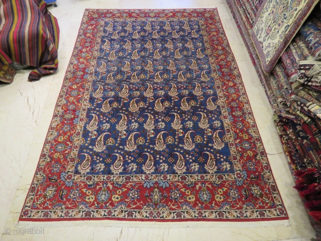 Esfahan boteh design wonderful colors and excellent condition all original Circa 1910-1920                     