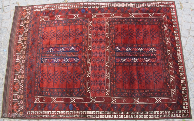 Turkoman engsi Berdeh wonderful colors and very good condition all original size 2,35x1,60 cm Circa 1900                 