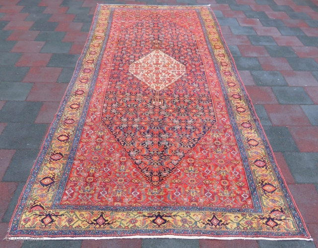 Antique Persian Bidikabat Gallerie Carpet wonderful colors and very nice condition all original size 5,10x2,10 cm ( 83 x 200 inches )  Circa 1900        