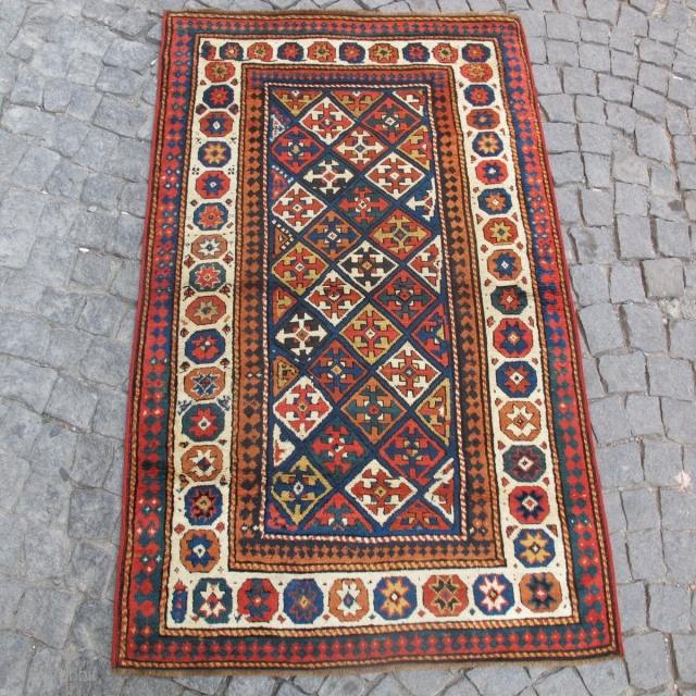 Antique Kasak carpet,vegetable colours, 
Size: 71 x 44 inches (1,79 x 1,11 cm)
Circa 1890's                   