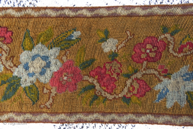 Antique tapestry technic belt wonderful colors and excellent condition all original size 1,23 x 15 cm Circa 1890-1900               