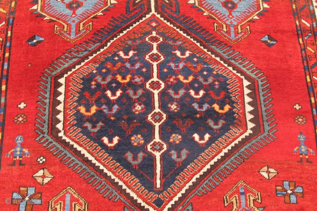 Antique Caucasian Shykly normaly must be Armenia but this one is Kasak made interesting and  wonderful colors and very good condition all orginal and size 2,48 x 1,85 cm ( 98''  ...