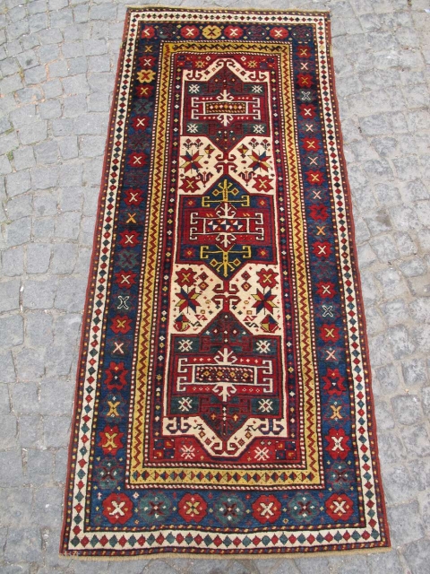 Caucasian Fakhrolo Kasak rug all original wonderful colors and excellent condition  Circa 1880                   