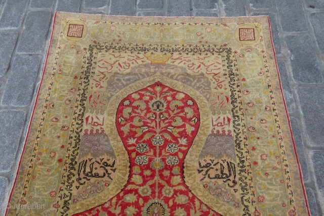 Antique Topkapi design Kaysery rug very nice conditiom all original  Circa 1900                    