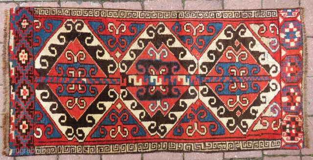 Antique Kyrgyz pillow wonderful colors and excellent condition all original size 1,15x56 cm Circa 1890-1900                  