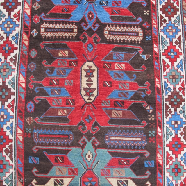 SOLD THANKS Caucasian Antique Talish aria Rug very nice colors and excellent condition all orginal Circa 1900 Wool & Wool             