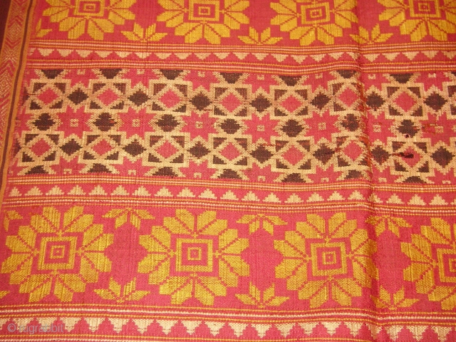 Antique Turkoman or Uzbek wonderful colours and silk and metalic thread  very fine Circa 1850 or 1860               