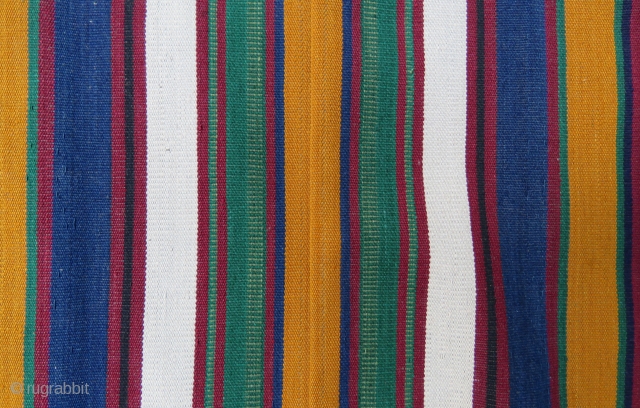 Shahsawen silk sofreh wonderful colors and very good condition and very fine work like paper Circa 1900                