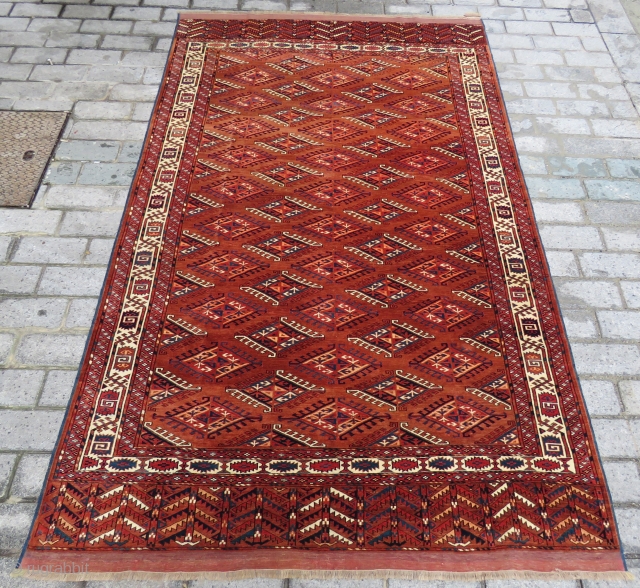 Turkoman Main Tyrnak GUL carpet wonderful colors and excellent condition all original , full pile  and very nice kilms two head size 3,23 x 1,90 cm and Circa 1900   