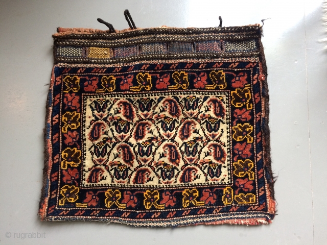 Antique Afshar bag,
50x44 cm
                             