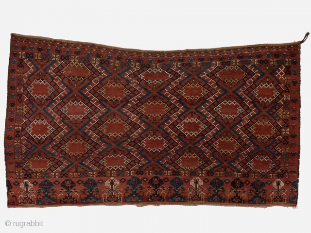 Antique Ersari - Beshir Chuval, Circa 1880, Excellent and Original condition, Natural dyes, Size: 198 x 117 cm.               