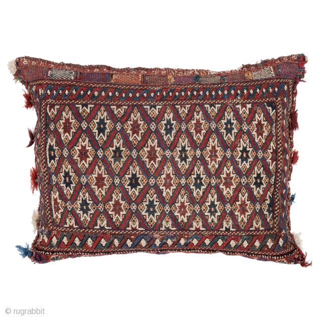 Afshar Sumakh Bag, Late 19th century, Good condition, All natural colors, Not restored, Size: 57 x 42 cm. ( 22.4 x 16.5 inch ), www.sadeghmemarian.com        