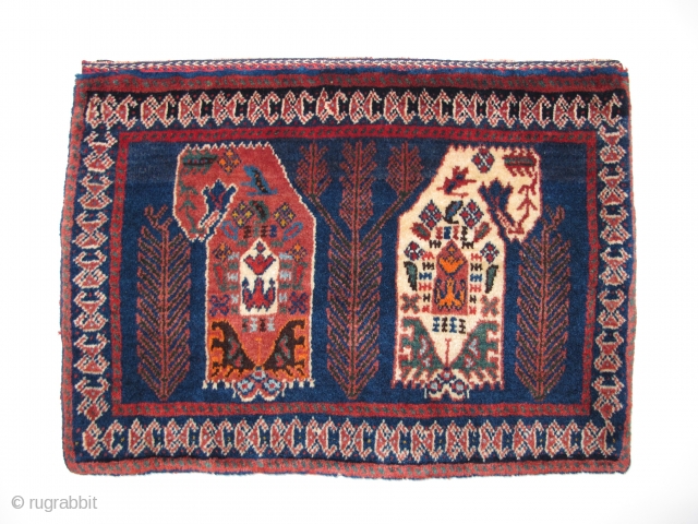 Afshar Chanteh, Early 20th century, Good and original condition, Not restored, Size: 50 x 36 cm. 19.7 x 14.2 inch.             