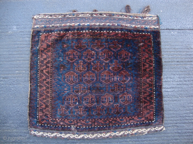 Baluch Bag, Very fine quality, Shiny wool, 60 x 56 cm.                      