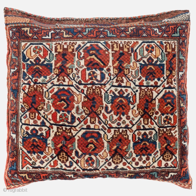 Afshar bag, Late 19th century, Excellent condition, All natural colours, Not restored, Size: 67 x 74 cm. ( 26.2 x 29.1 inch )          