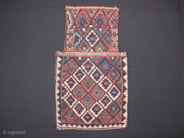 Kurdish Saddle-bag, NW Persian, Good condition with natural colors. Size: 50 x 28 cm. 19.7 x 11 inch.               