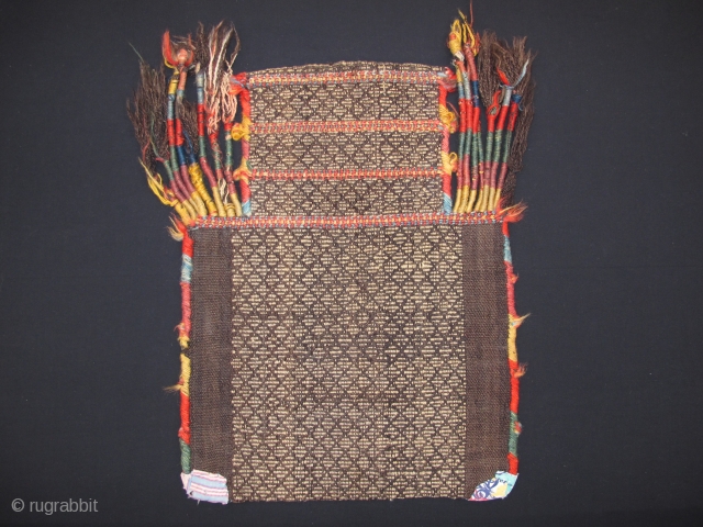 Namakdan (Saltbag), Khaladj (central North Persian), 19th century, Original condition, Great colors, Not restored, Size: 46 x 35 cm. 18" x 14".           