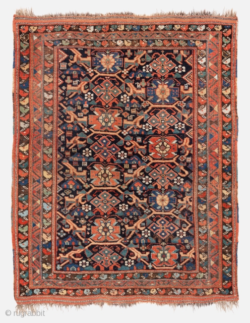 Afshar, Late 19th century, All natural colours, Not restored, Size: 144 x 114 cm. 57 x 45 inch.               