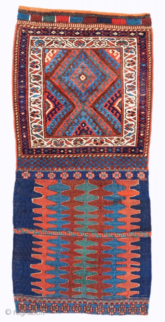 Kurdish bag, Late 19th century, Very good condition, Good pile, Some invisible repiling with old wool, Size: 127 x 61 cm. ( 50.0 x 24.0 inch ). For more pieces please visit  ...