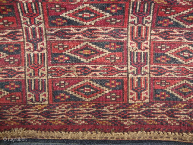 A Jomut??? Torba, Circa 1900???, Nice colours with very fine quality, Original codition, Not restored, The sides are damaged, Size: 86 x 30 cm.         