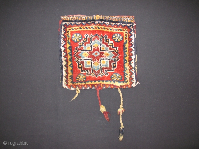 Chanteh Qashqai, Circa 1900, All natural colors, Size: 30 x 30 cm. 12" x 12" inch.                 